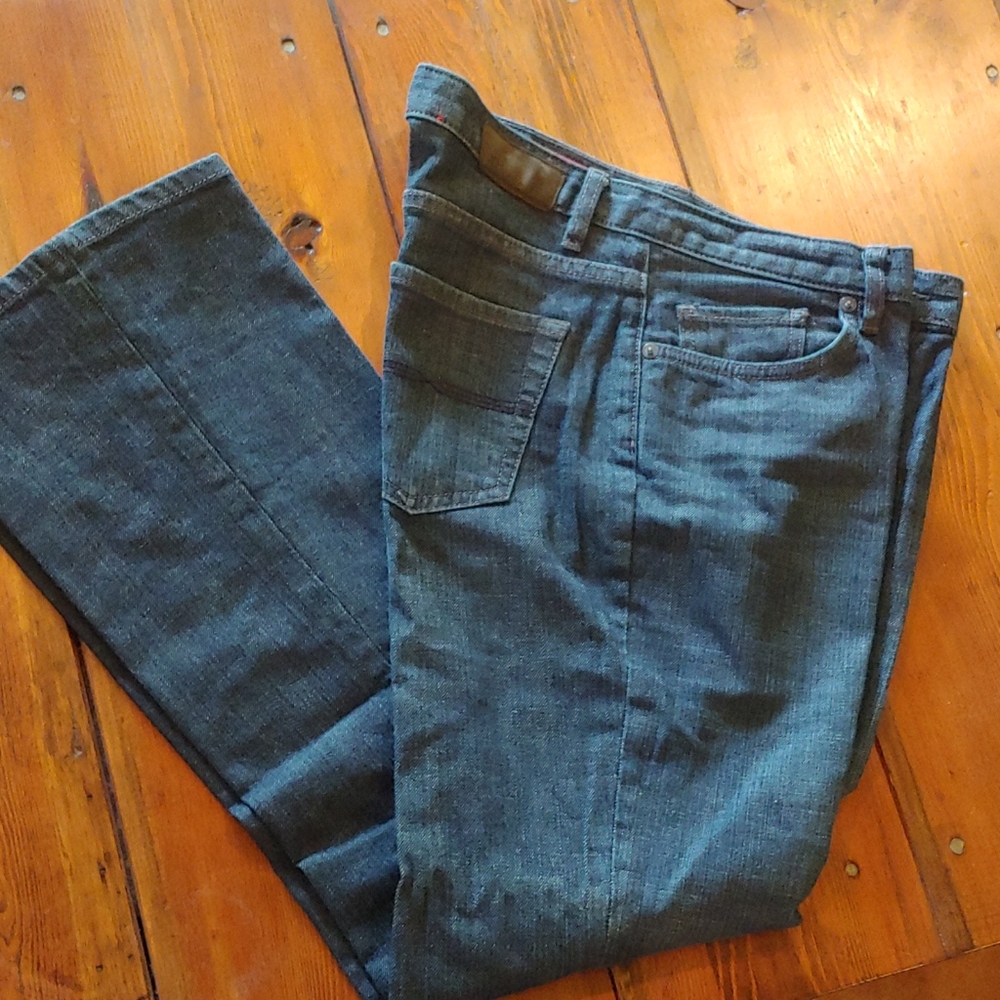 Women's dark wash boot cut jeans